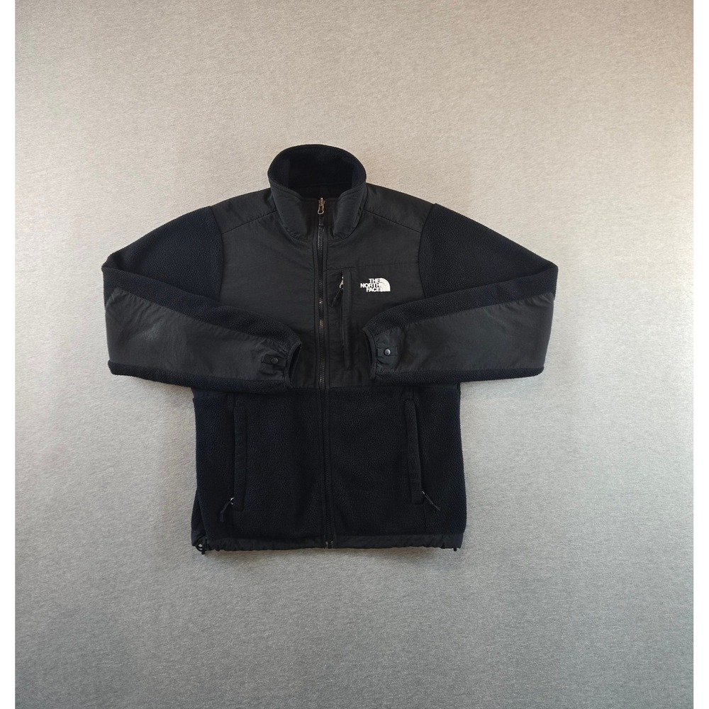 The North Face Denali Jacket Womens M Black Polartec Fleece Full Zip Overlay